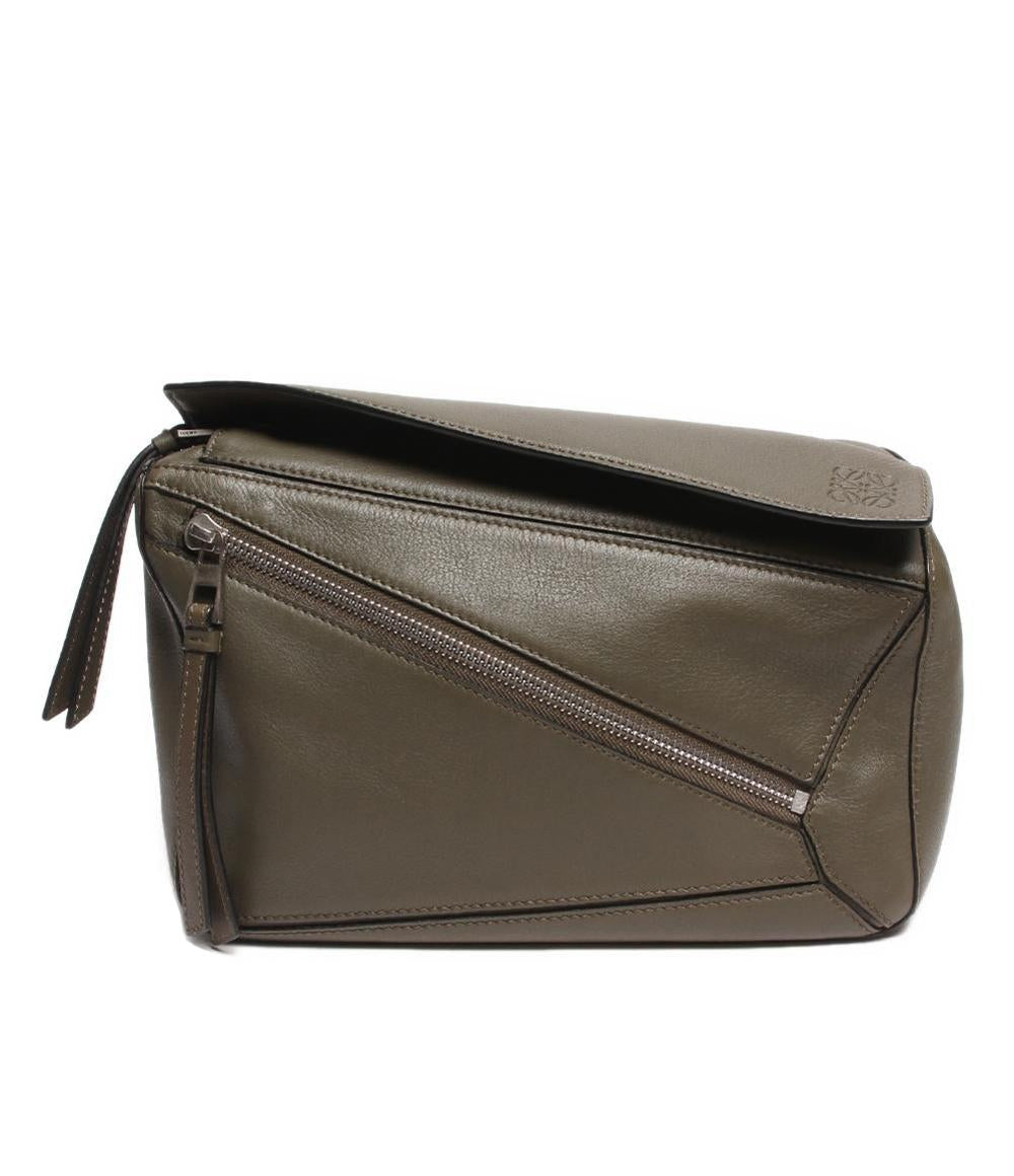LOEWE レザーボディバッグ ウエストバッグ シルバー金具 バムバッグ スモール パズル アナグラム